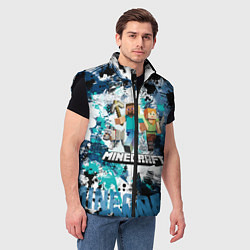 Мужской жилет Minecraft Майнкрафт, цвет: 3D-черный — фото 2