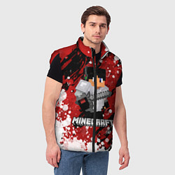 Мужской жилет Minecraft Майнкрафт, цвет: 3D-красный — фото 2