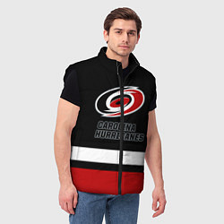 Мужской жилет Каролина Харрикейнз, цвет: 3D-черный — фото 2