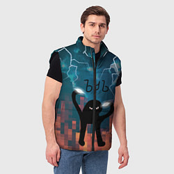 Мужской жилет ЪУЪ Молнии, цвет: 3D-черный — фото 2