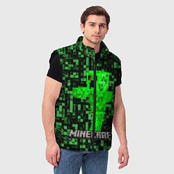 Мужской жилет MINECRAFT CREEPER, цвет: 3D-черный — фото 2
