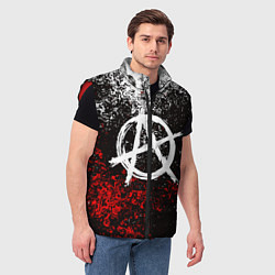 Мужской жилет АНАРХИЯ, цвет: 3D-красный — фото 2