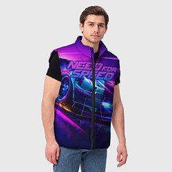 Мужской жилет Need for Speed, цвет: 3D-черный — фото 2