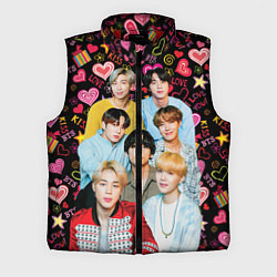 Мужской жилет I Love BTS, цвет: 3D-красный