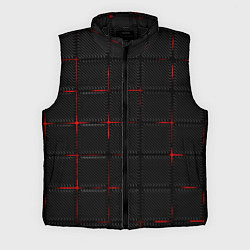 Мужской жилет 3D Плиты Red & Black, цвет: 3D-черный