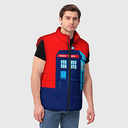 Мужской жилет IN TARDIS WE TRUST, цвет: 3D-красный — фото 2