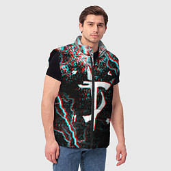 Мужской жилет DOOM ETERNAL GLITCH, цвет: 3D-черный — фото 2