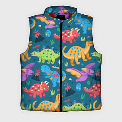 Мужской жилет Арт с динозаврами, цвет: 3D-красный