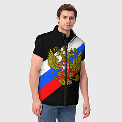 Мужской жилет РОССИЯ, цвет: 3D-черный — фото 2