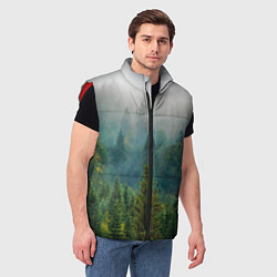Мужской жилет Лес, цвет: 3D-красный — фото 2