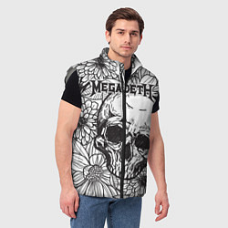 Мужской жилет Megadeth, цвет: 3D-светло-серый — фото 2