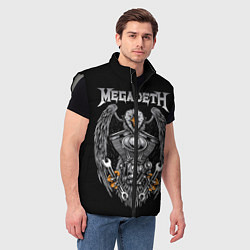 Мужской жилет Megadeth, цвет: 3D-светло-серый — фото 2