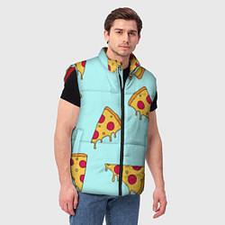 Мужской жилет Ароматная пицца, цвет: 3D-красный — фото 2
