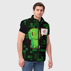 Мужской жилет Minecraft Creeper, цвет: 3D-черный — фото 2