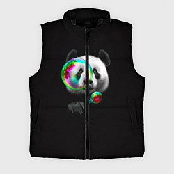 Мужской жилет Панда и мыльный пузырь, цвет: 3D-черный