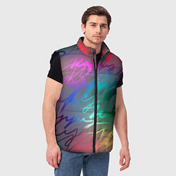 Мужской жилет Узоры, цвет: 3D-черный — фото 2