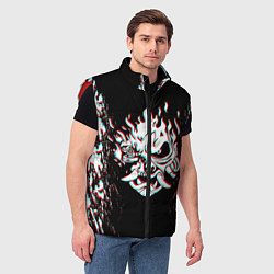 Мужской жилет CYBERPUNK 2077 SAMURAI GLITCH, цвет: 3D-красный — фото 2