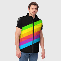 Мужской жилет НЕОНОВЫЕ ЛИНИИ, цвет: 3D-светло-серый — фото 2