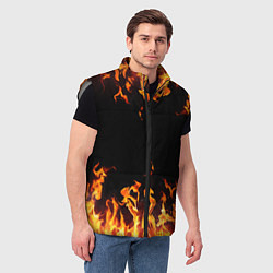 Мужской жилет FIRE ОГОНЬ, цвет: 3D-светло-серый — фото 2