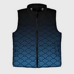 Мужской жилет Узор круги темный синий, цвет: 3D-светло-серый