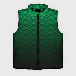 Мужской жилет Узор зеленая чешуя дракон