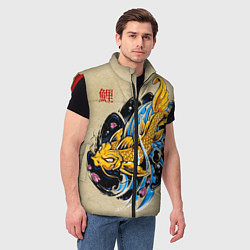 Мужской жилет Золотая рыба кои, цвет: 3D-красный — фото 2