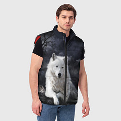 Мужской жилет БЕЛЫЙ ВОЛК D, цвет: 3D-красный — фото 2