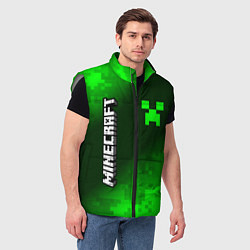 Мужской жилет MINECRAFT МАЙНКРАФТ, цвет: 3D-светло-серый — фото 2