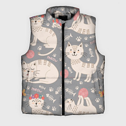 Мужской жилет Милые кошечки, цвет: 3D-черный