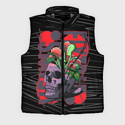 Мужской жилет Венерина мухоловка в черепе, цвет: 3D-светло-серый