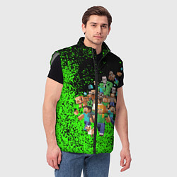 Мужской жилет Minecraft, цвет: 3D-светло-серый — фото 2