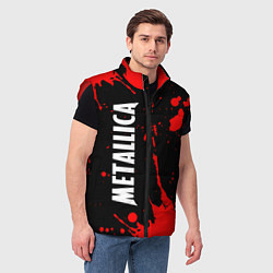 Мужской жилет METALLICA МЕТАЛЛИКА, цвет: 3D-красный — фото 2