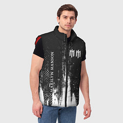 Мужской жилет MARILYN MANSON М МЭНСОН, цвет: 3D-красный — фото 2