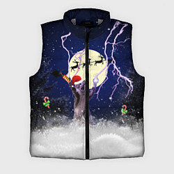 Мужской жилет Новогодний Кот, цвет: 3D-светло-серый