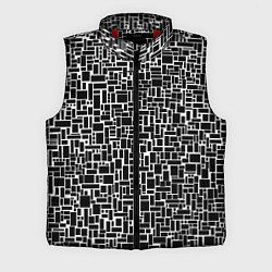 Мужской жилет Геометрия ЧБ Black & white, цвет: 3D-красный