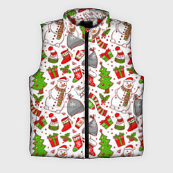 Мужской жилет Новогодний фон, цвет: 3D-красный