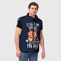 Мужской жилет I Get Up, цвет: 3D-светло-серый — фото 2