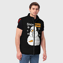 Мужской жилет Снеговик, цвет: 3D-красный — фото 2