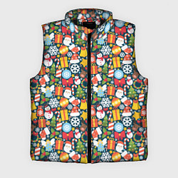Мужской жилет Новый Год, цвет: 3D-черный