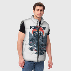 Мужской жилет Робот полицейский, цвет: 3D-светло-серый — фото 2