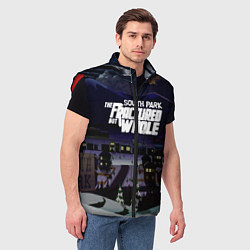Мужской жилет Южный Парк South Park, цвет: 3D-красный — фото 2