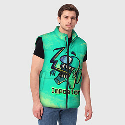 Мужской жилет AMONG US IMPOSTOR, цвет: 3D-черный — фото 2