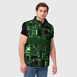 Мужской жилет Неоновая схема, цвет: 3D-черный — фото 2