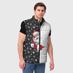 Мужской жилет Дедушка Мороз, цвет: 3D-черный — фото 2