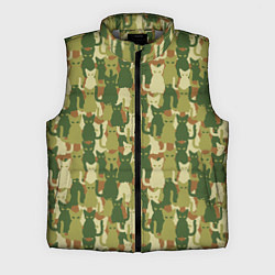 Мужской жилет Камуфляж из котов, цвет: 3D-светло-серый