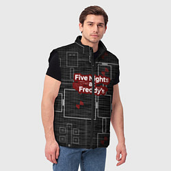 Мужской жилет Five Nights At Freddy, цвет: 3D-черный — фото 2
