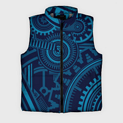Мужской жилет Steampunk Mechanic Blue, цвет: 3D-светло-серый