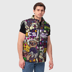Мужской жилет CS:GO - Paw Paw Лапки, цвет: 3D-светло-серый — фото 2