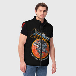 Мужской жилет Judas Priest, цвет: 3D-красный — фото 2