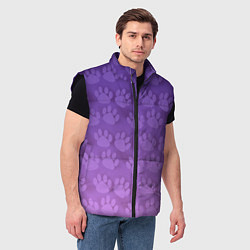 Мужской жилет Кошачьи Следы, цвет: 3D-черный — фото 2